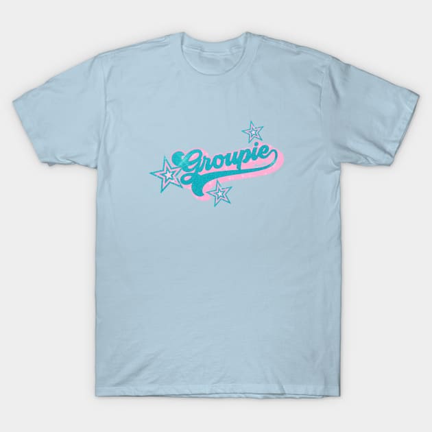 Groupie Super Seventies Star Glitter Retro Style T-Shirt by LittleBunnySunshine